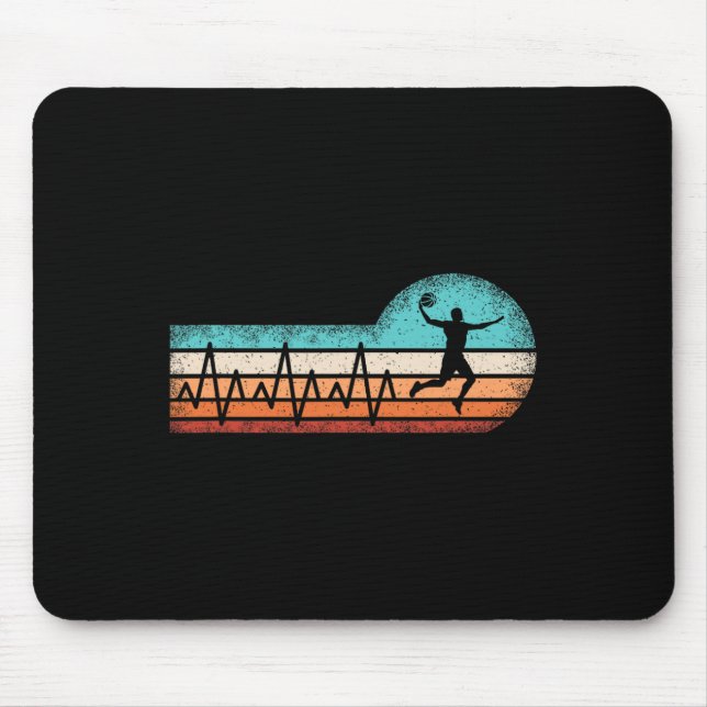 Alfombrilla De Ratón Fun Basketball Heartbeat Basket Ball (Frente)