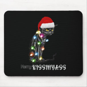 Alfombrilla De Ratón Fun Cat Navidades de Merry Kissmyass