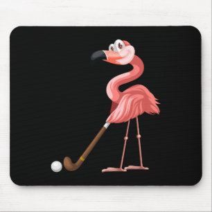 Alfombrilla De Ratón Fun Flamingo Flamingo Flamingo Jugando Hockey