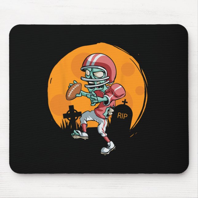 Alfombrilla De Ratón Fun Football Zombie Player Halloween Spor (Frente)