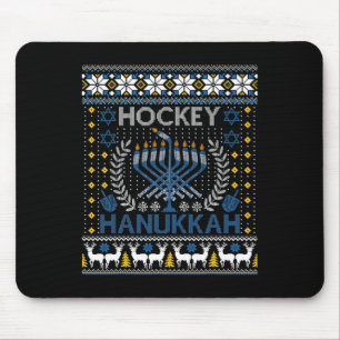 Alfombrilla De Ratón Fun Hockey Menorah Hanukkah Festival Judío