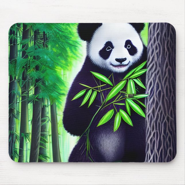 Alfombrilla De Ratón Fun Little Panda Bear (Frente)