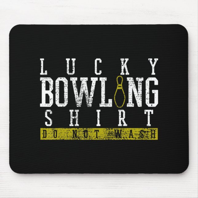 Alfombrilla De Ratón Fun Lucky Bowling Shirt Player Bowlers Pin Gift (Frente)