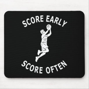 Alfombrilla De Ratón Fun men jugador de baloncesto diciendo puntuación 