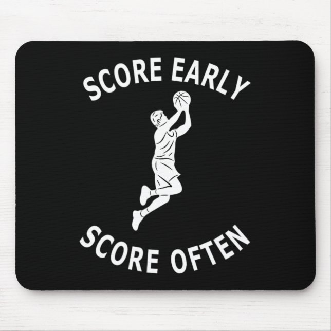Alfombrilla De Ratón Fun men jugador de baloncesto diciendo puntuación  (Frente)