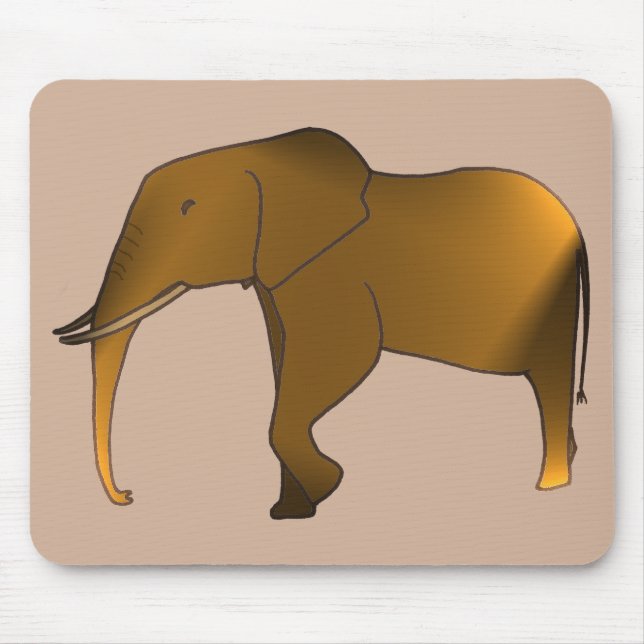 Alfombrilla De Ratón Fun Moderno Elephant Mousepads (Frente)