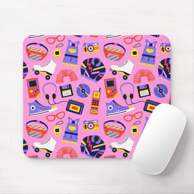 Alfombrilla De Ratón Fun retro 90s nostalgia – Y2K tech and clothing (Con ratón)