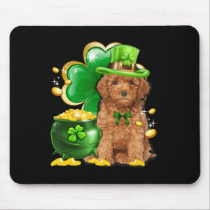 Alfombrilla De Ratón Fun Toy Poodle Dog Shamrock Irish St Patrick