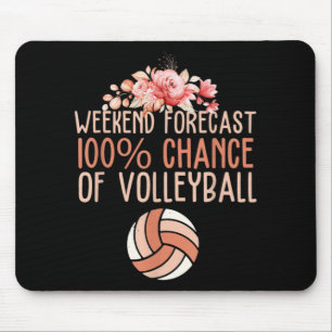 Alfombrilla De Ratón Fun Voleibol Fin de Semana Previsión Voleibol Boho