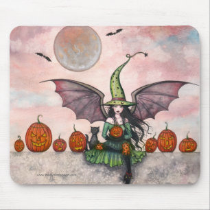 Alfombrilla De Ratón Fun Witch Cat Halloween Mousepad