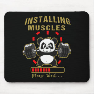 Alfombrilla De Ratón Funciona Instalando Músculo Panda Lifting Barbe