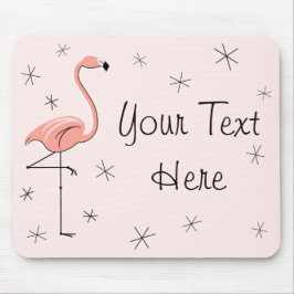 Alfombrilla De Ratón Funda rosa Flamingo "Su texto"