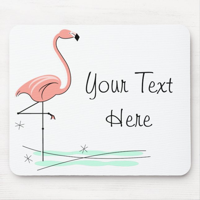 Alfombrilla De Ratón Funda "Tu texto" del Océano Flamingo (Frente)
