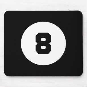 Alfombrilla De Ratón Fundido 8 Ball Magic Eight Ball Billiards Pool Bla