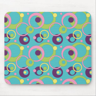 Alfombrilla De Ratón Funky Blue Circles Mousepad