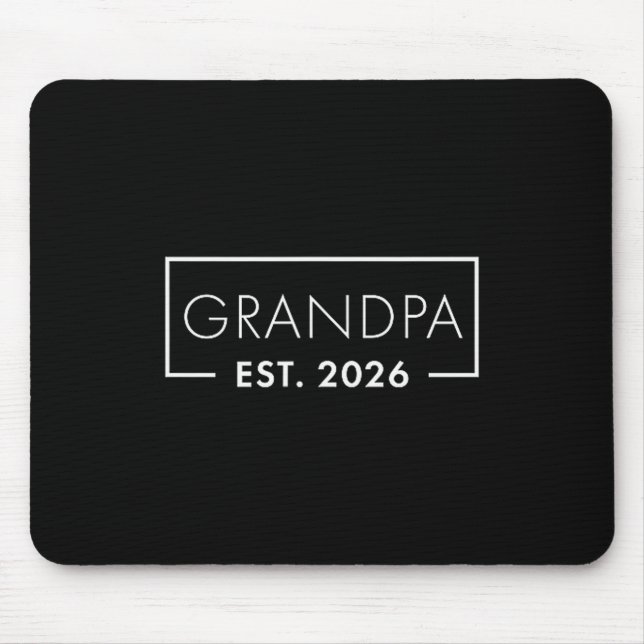 Alfombrilla De Ratón Funny 1st Time Grandpa Est 2026 New Grandpa  (Frente)