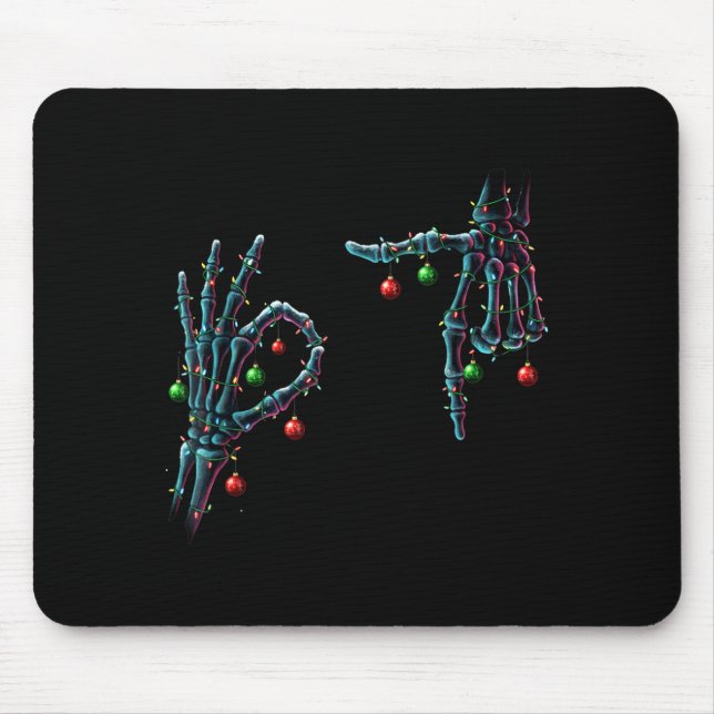 Alfombrilla De Ratón Funny 67 Meme Skeleton 67 Christmas Holiday Women  (Frente)