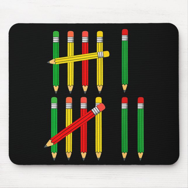 Alfombrilla De Ratón Funny 67 Tally Marks Math For Teachers Students Si (Frente)