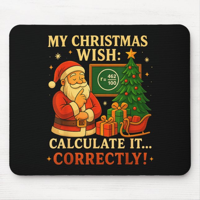 Alfombrilla De Ratón Funny 67 Tee Christmas Math 67 Meme – 6 7 Teacher  (Frente)