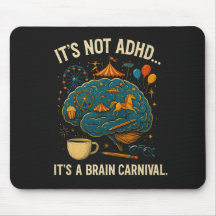 Funny ADHD Branival Mouse Pad
