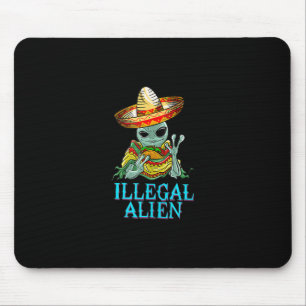 Alfombrilla De Ratón Funny Alien ilegal Guay comida mexicana para comer