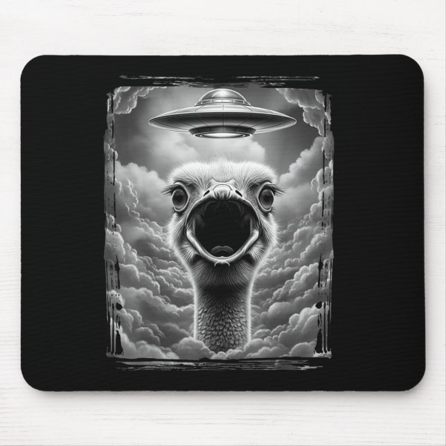 Alfombrilla De Ratón Funny Alien Turkey Ufo Selfie Thanksgiving Men Wom (Frente)