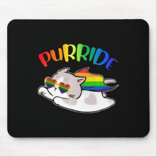 Alfombrilla De Ratón Funny Ally Cat Purride Lgbtq Gay Priid Rainbow Kid