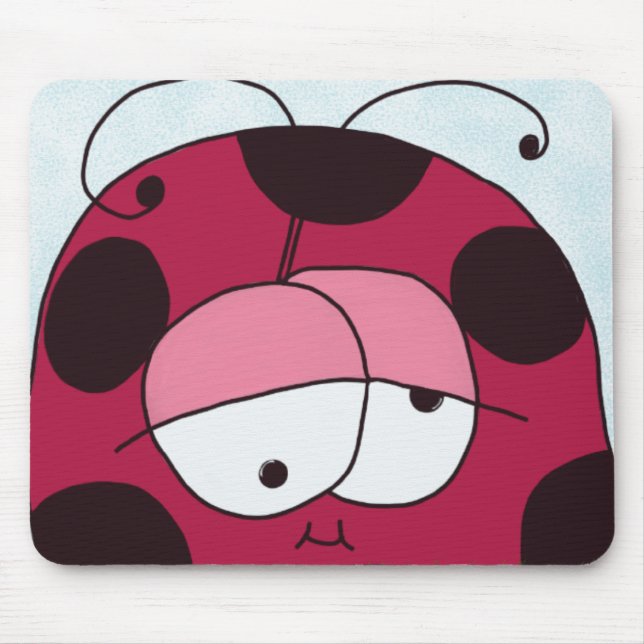 Alfombrilla De Ratón Funny and Chubby Ladybug (Frente)