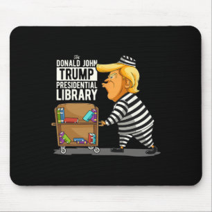 Alfombrilla De Ratón Funny anti Trump en la biblioteca presidencial de 