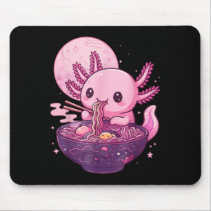 Alfombrilla De Ratón Funny Axolotl Noodle Anime Kawaii Axolotl Comating