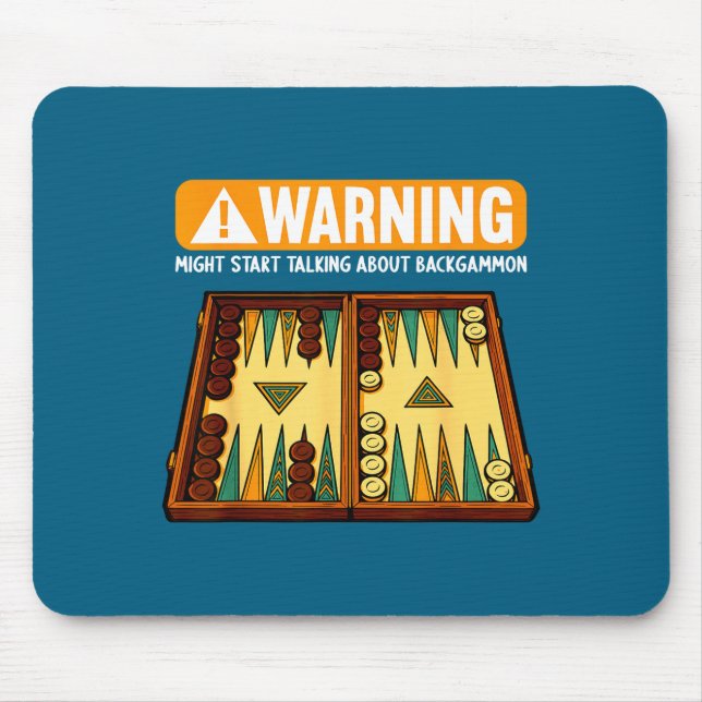 Alfombrilla De Ratón Funny Backgammon  (Frente)