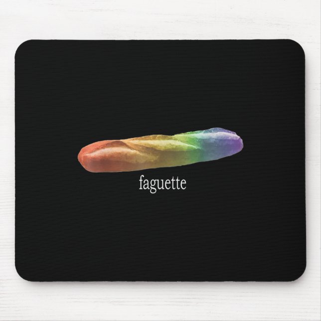 Alfombrilla De Ratón Funny Baguette Rainbow Faguette Lgbt Pride Mes (Frente)
