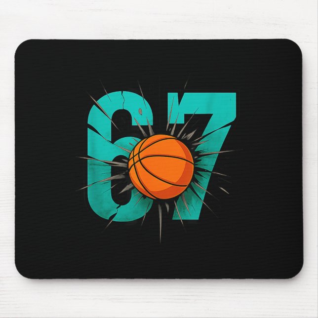 Alfombrilla De Ratón Funny Basketball 67 Six Seven 6 7 Outfits For Boys (Frente)