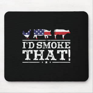 Alfombrilla De Ratón Funny Bbq Shirt Humo Que Carne Pitmaster Grill