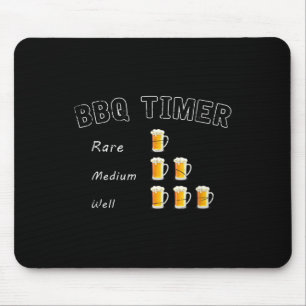 Alfombrilla De Ratón Funny Bbq Smoak Steak Beer Barbacoa Regalo