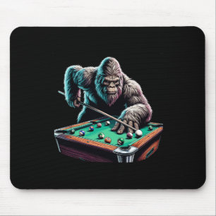 Alfombrilla De Ratón Funny Bigfoot Sasquatch Billiards Pool Player Homb