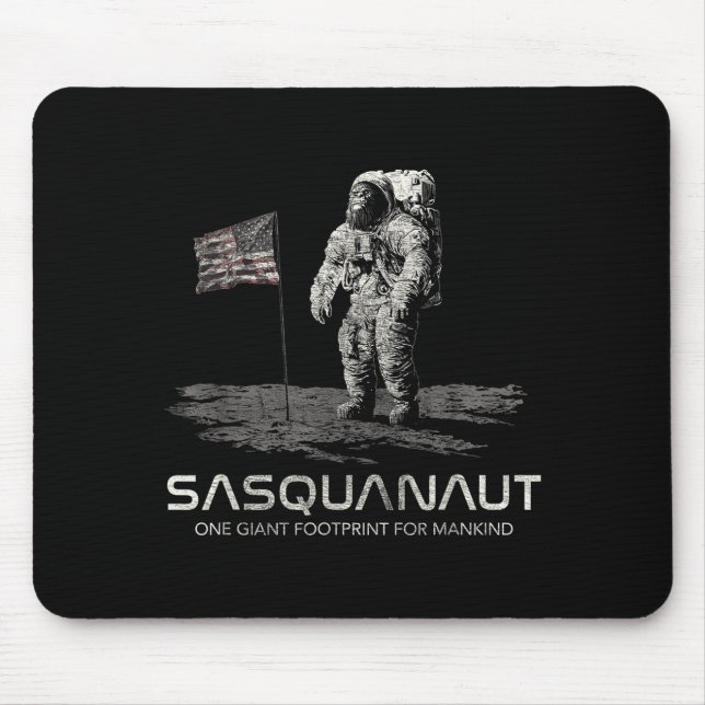 Alfombrilla De Ratón Funny Bigfoot Sasquatch Space Sasquanaut  (Frente)