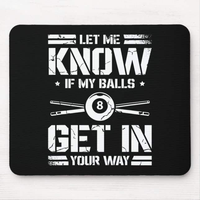Alfombrilla De Ratón Funny Billiards Player Snooker Billiard Pool Playe (Frente)