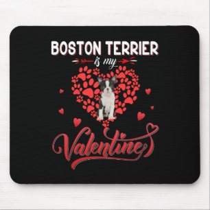 Alfombrilla De Ratón Funny Boston Terrier es mi San Valentín