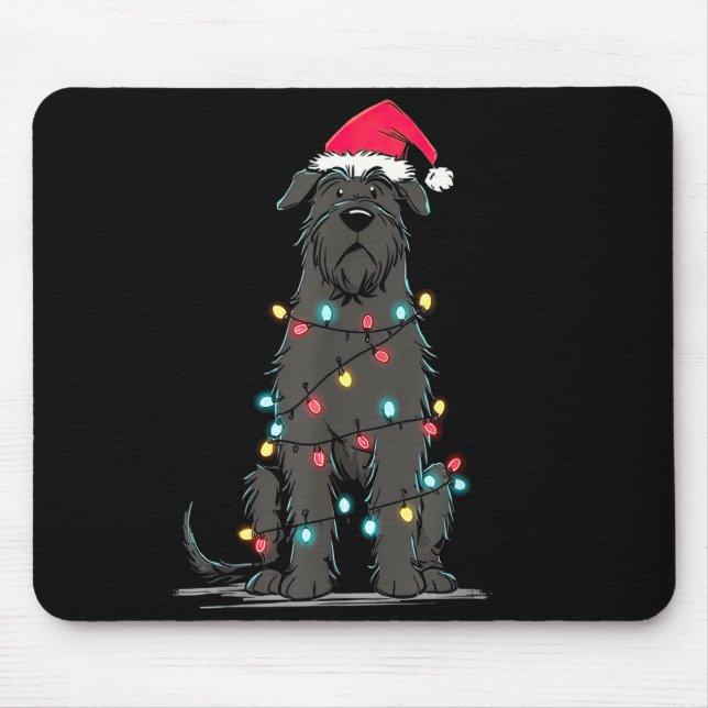 Alfombrilla De Ratón Funny Bouvier Des Flandres Christmas Graphics Dog  (Frente)