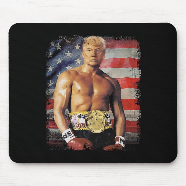 Alfombrilla De Ratón Funny Boxer Trump Trump Meme Rocky (Frente)