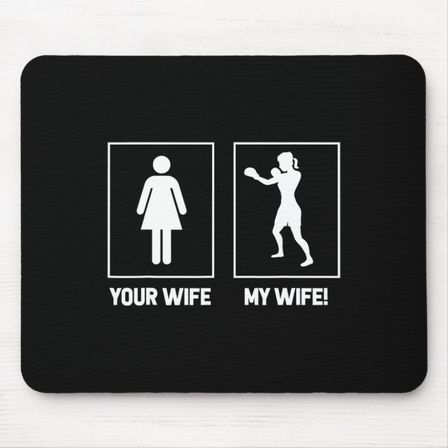 Alfombrilla De Ratón Funny Boxing Tees - Your Wife My Wife  (Frente)