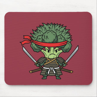 Alfombrilla De Ratón Funny Broccoli Samurai Warrior Japanese Art Illust