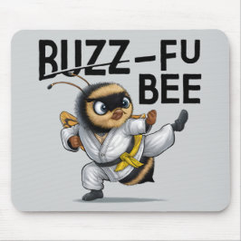 Alfombrilla De Ratón Funny Buzz-Fu Bee Martial Arts