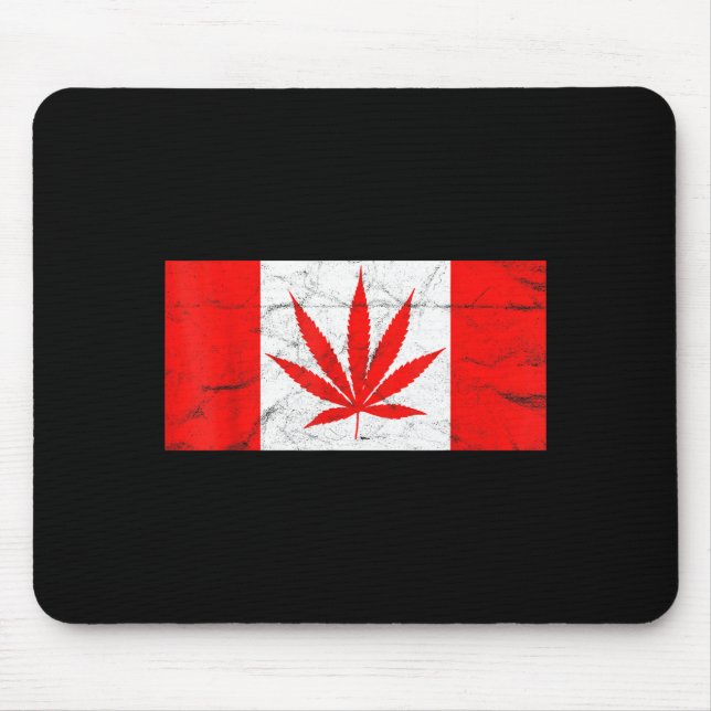 Alfombrilla De Ratón Funny Canada &amp; Weed Leaf! Canadian New Flag Jo (Frente)