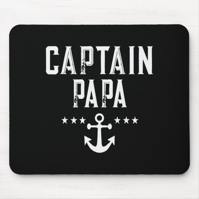 Alfombrilla De Ratón Funny Captain Papa Anchor Design  (Frente)