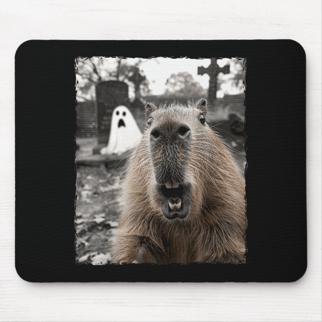 Alfombrilla De Ratón Funny Capybara Halloween Costume  (Frente)