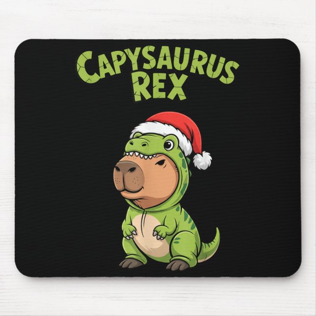 Alfombrilla De Ratón Funny Capybara T-rex Costume Christmas Kids Boys  (Frente)