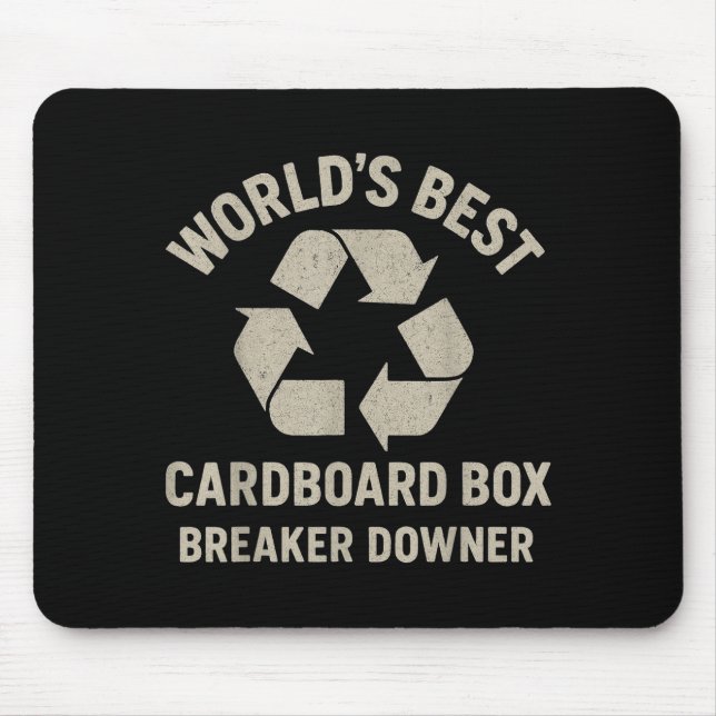 Alfombrilla De Ratón Funny Cardboard Box Breaker Downer Sarcastic Retro (Frente)
