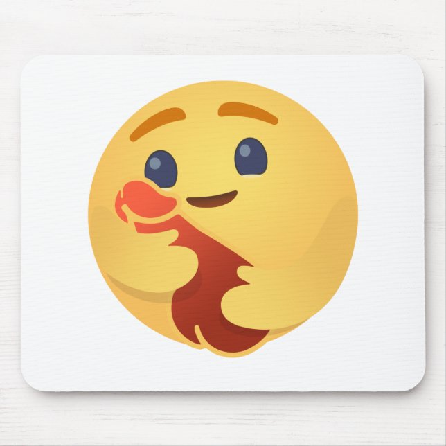 Alfombrilla De Ratón Funny Care Emojis Facebook (Frente)